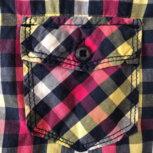 🐮2/$15 Bluenotes Checkered Button-Up - Picture 5 of 6